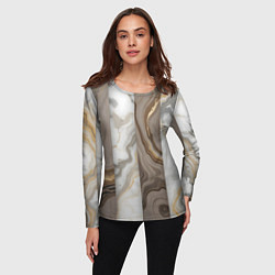 Лонгслив женский Дерево и мрамор, цвет: 3D-принт — фото 2