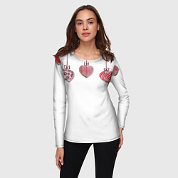 Лонгслив женский Ожерелье любви, цвет: 3D-принт — фото 2