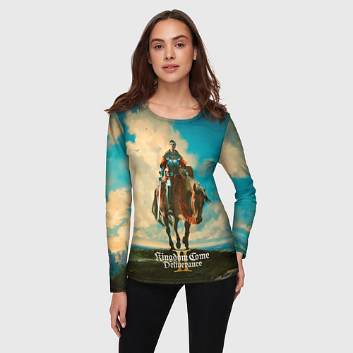 Женский лонгслив Идржих на коне Kingdom come deliverence 2 / 3D-принт – фото 3