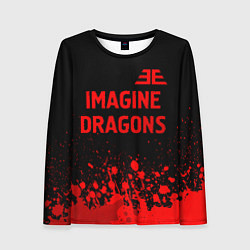 Лонгслив женский Imagine Dragons - red gradient посередине, цвет: 3D-принт