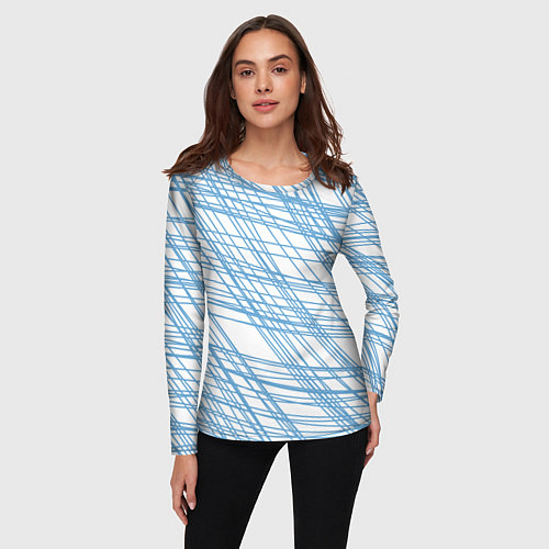 Женский лонгслив Паутина проводов / 3D-принт – фото 3