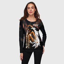 Лонгслив женский Все дуреют с этих ангелов, цвет: 3D-принт — фото 2