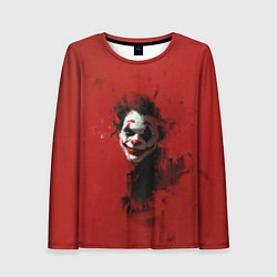 Лонгслив женский Джокер в красном фоне, цвет: 3D-принт