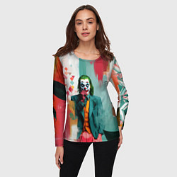 Лонгслив женский Джокер и стены в краске, цвет: 3D-принт — фото 2
