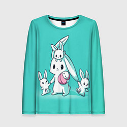Лонгслив женский Кролик мама, цвет: 3D-принт