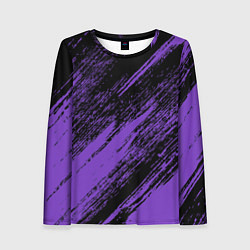 Лонгслив женский The color is purple and black, цвет: 3D-принт