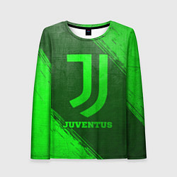 Лонгслив женский Juventus - green gradient, цвет: 3D-принт
