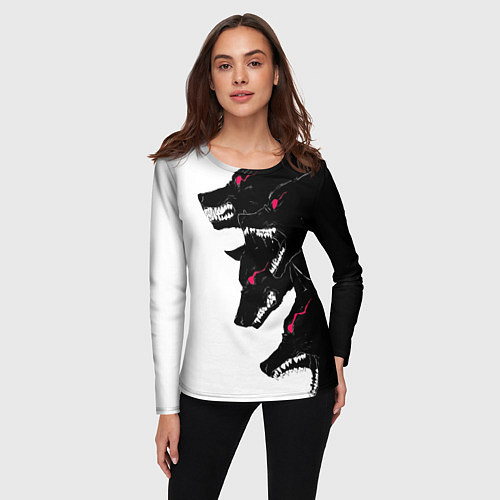 Женский лонгслив Волки / 3D-принт – фото 3