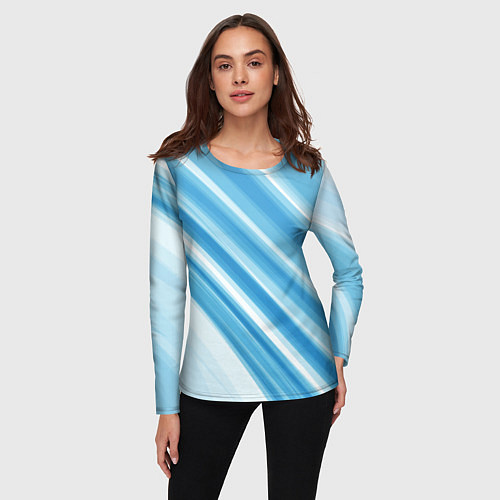 Женский лонгслив Акварель / 3D-принт – фото 3
