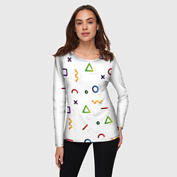 Лонгслив женский Геометрический хаос, цвет: 3D-принт — фото 2