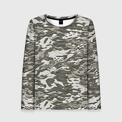 Лонгслив женский Фактурный камуфляж, цвет: 3D-принт