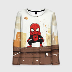 Лонгслив женский Мини человек-паук, цвет: 3D-принт