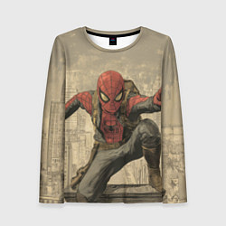 Лонгслив женский Человек-паук готов спасать мир, цвет: 3D-принт