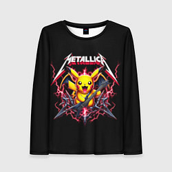 Лонгслив женский Metallica - cool Pikachu, цвет: 3D-принт