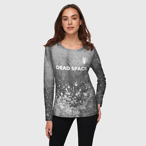 Женский лонгслив Dead Space - grey gradient посередине / 3D-принт – фото 3
