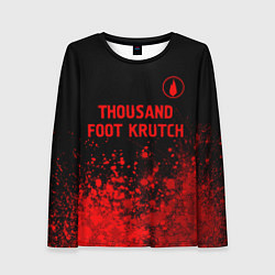 Лонгслив женский Thousand Foot Krutch - red gradient посередине, цвет: 3D-принт
