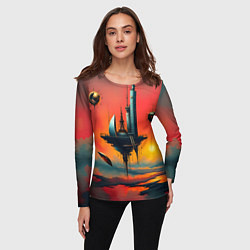 Лонгслив женский Абстракция в стиле сюрреализма, цвет: 3D-принт — фото 2