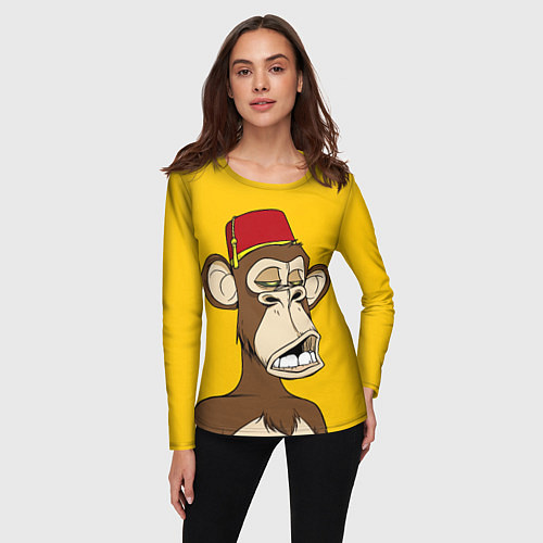 Женский лонгслив NFT ape monkey / 3D-принт – фото 3