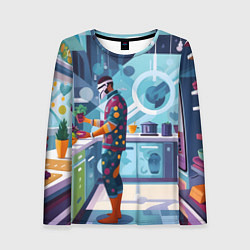 Лонгслив женский Здоровое питание, цвет: 3D-принт