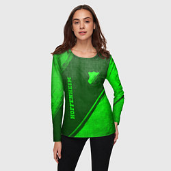 Лонгслив женский Hoffenheim - green gradient вертикально, цвет: 3D-принт — фото 2