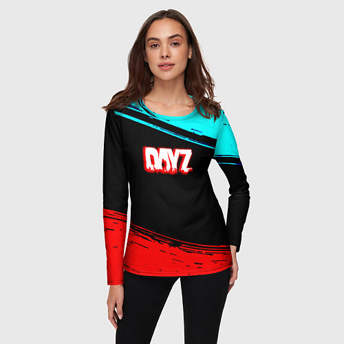 Женский лонгслив Dayz neon color / 3D-принт – фото 3