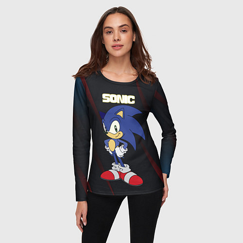 Женский лонгслив Sonic / 3D-принт – фото 3