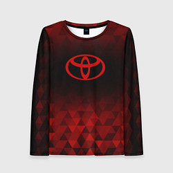 Лонгслив женский Toyota red poly, цвет: 3D-принт