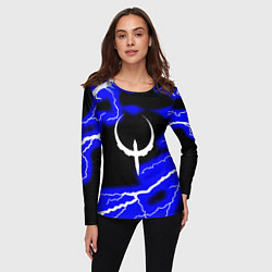 Лонгслив женский Quake молнии шторм, цвет: 3D-принт — фото 2