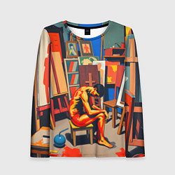 Лонгслив женский Художник в мастерской, цвет: 3D-принт