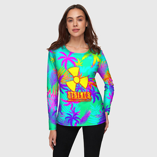 Женский лонгслив Stalker тропики из гта / 3D-принт – фото 3