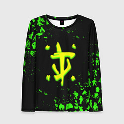Лонгслив женский Doom x fallout кислотное лого, цвет: 3D-принт