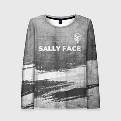 Лонгслив женский Sally Face - grey gradient посередине, цвет: 3D-принт