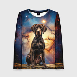 Лонгслив женский Курцхаар и космос, цвет: 3D-принт