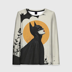 Лонгслив женский Девушка Бэтмен, цвет: 3D-принт