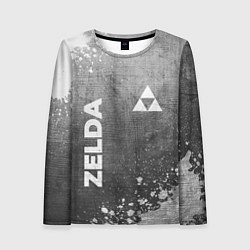 Лонгслив женский Zelda - grey gradient вертикально, цвет: 3D-принт