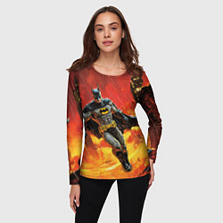 Лонгслив женский Бэтмен застыл в воздухе, цвет: 3D-принт — фото 2