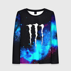 Лонгслив женский Monster energy космос, цвет: 3D-принт