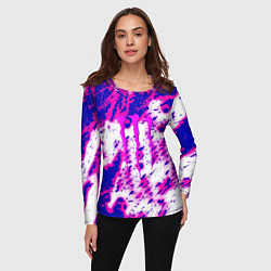 Лонгслив женский Monster energy краски гранж, цвет: 3D-принт — фото 2