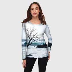 Лонгслив женский Дерево в море, цвет: 3D-принт — фото 2