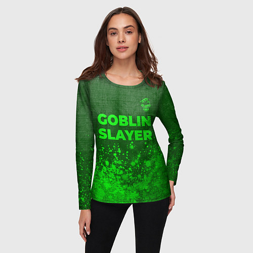 Женский лонгслив Goblin Slayer - green gradient посередине / 3D-принт – фото 3