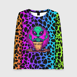 Лонгслив женский Кактус инопланетянин, цвет: 3D-принт