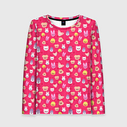 Лонгслив женский Skzoo pattern pink, цвет: 3D-принт