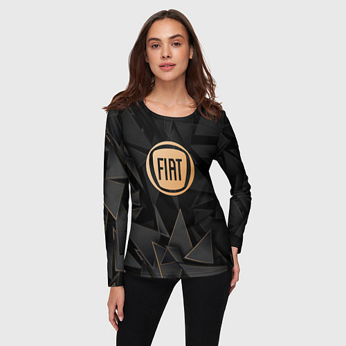 Женский лонгслив Fiat golden poly / 3D-принт – фото 3