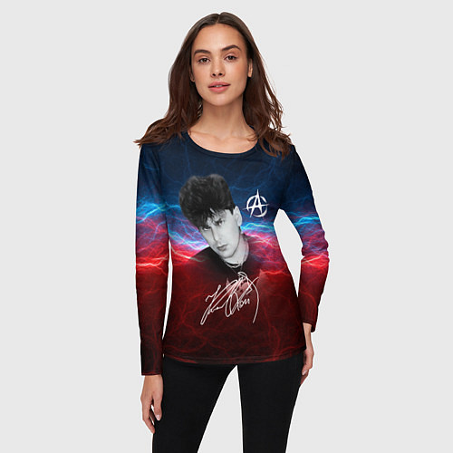 Женский лонгслив Юрий Клинских автограф / 3D-принт – фото 3