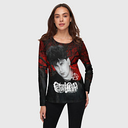 Лонгслив женский Сектор газа красный лес, цвет: 3D-принт — фото 2