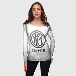 Лонгслив женский Inter - white gradient, цвет: 3D-принт — фото 2