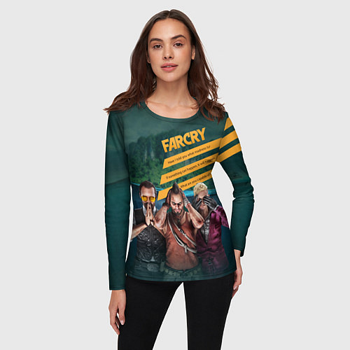 Женский лонгслив Far Cry villains / 3D-принт – фото 3