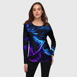 Лонгслив женский Color blue pink, цвет: 3D-принт — фото 2