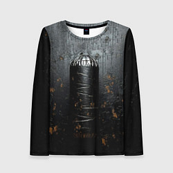 Лонгслив женский Черная боксерская груша, цвет: 3D-принт