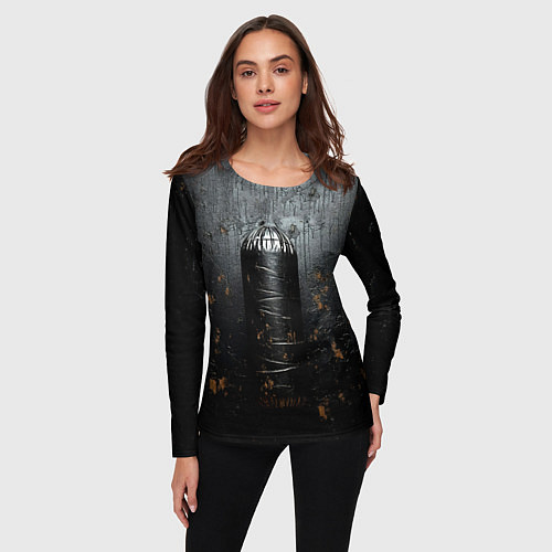 Женский лонгслив Черная боксерская груша / 3D-принт – фото 3